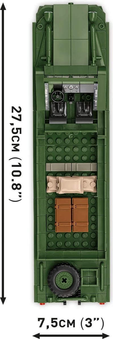 Set lodrash ndërtimi Cobi Klocki DUKW Amphibia, 508 pjesë, Jeshile