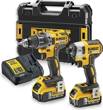 Set kaçavidash me bateri DeWALT DCK268P2T-QW, 18V, 5Ah, 2 copë, zi/verdhe