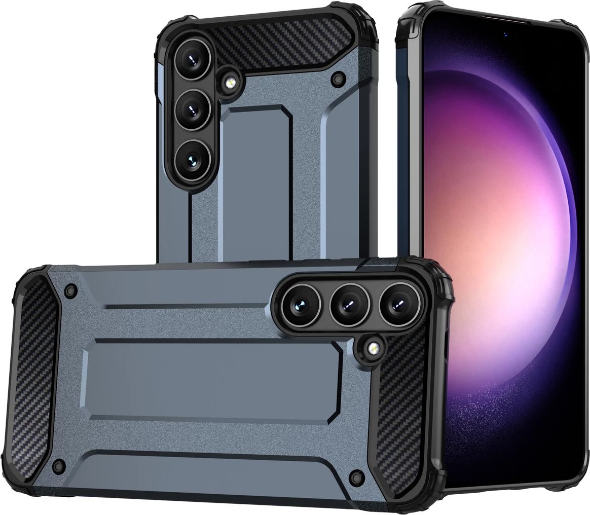 Mbështjellës Hurtel Hybrid Armor për Samsung Galaxy A15, Blu
