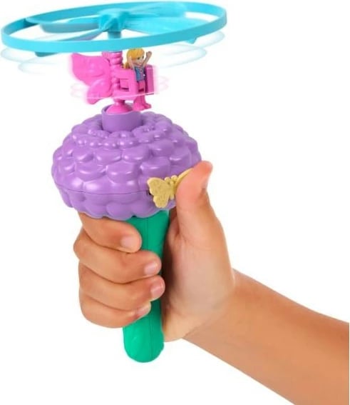 Set lodrash Polly Pocket Mattel HKV43 Vacation Resort me 4 kukulla dhe 1 veturë, rozë