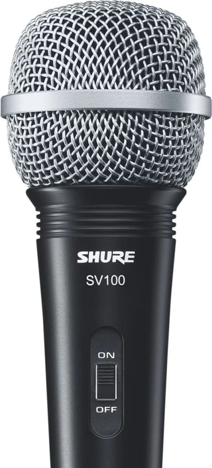 Mikrofon SHURE SV100 për skenë/performance, i zi