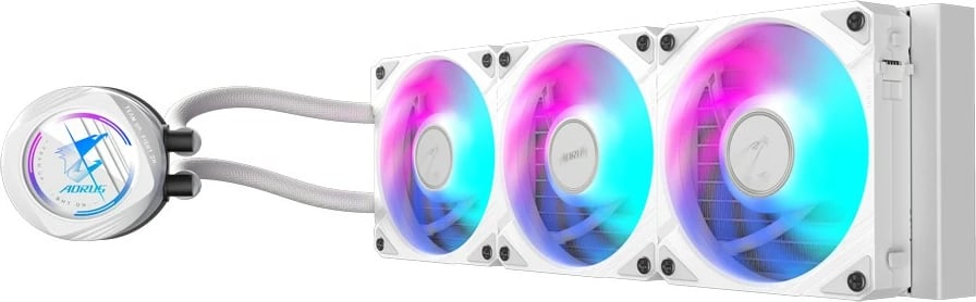 Ftohës uji Gigabyte AORUS WATERFORCE II 360 ICE, 3x120mm ARGB, i bardhë