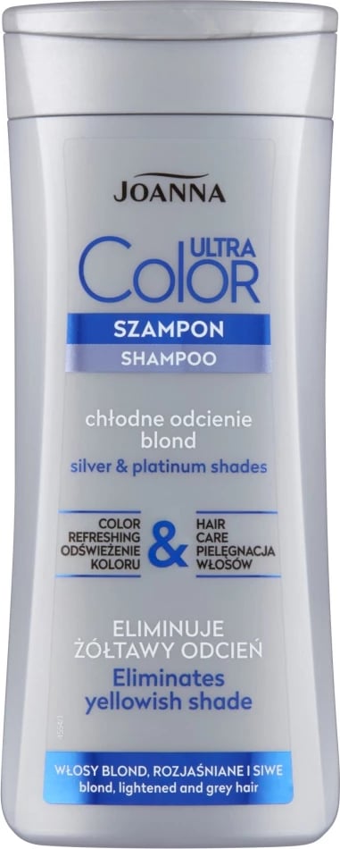 Shampon për femra Joanna Ultra Color System Platinum për flokë bionde dhe të çelura, 200ml