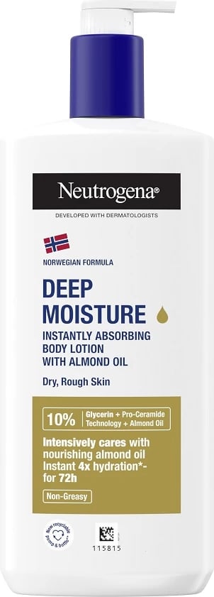 Balsam hidratues për trup Neutrogena Norwegian Deep Hydrating Balm me vaj bajame, 400ml