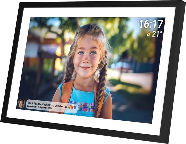 Kornizë digjitale Denver PFF-1516, 15.6", Touchscreen, Wi-Fi, E zezë