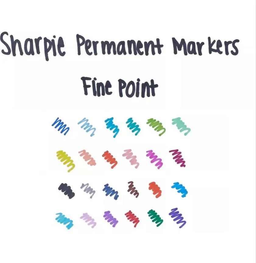Marker Sharpie Fein Rundspitze 12 copë, e zezë