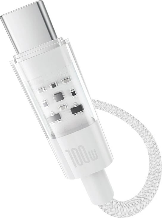 Kabllo Baseus Gem USB A në USB C, 1 m, 100 W, Bardhë