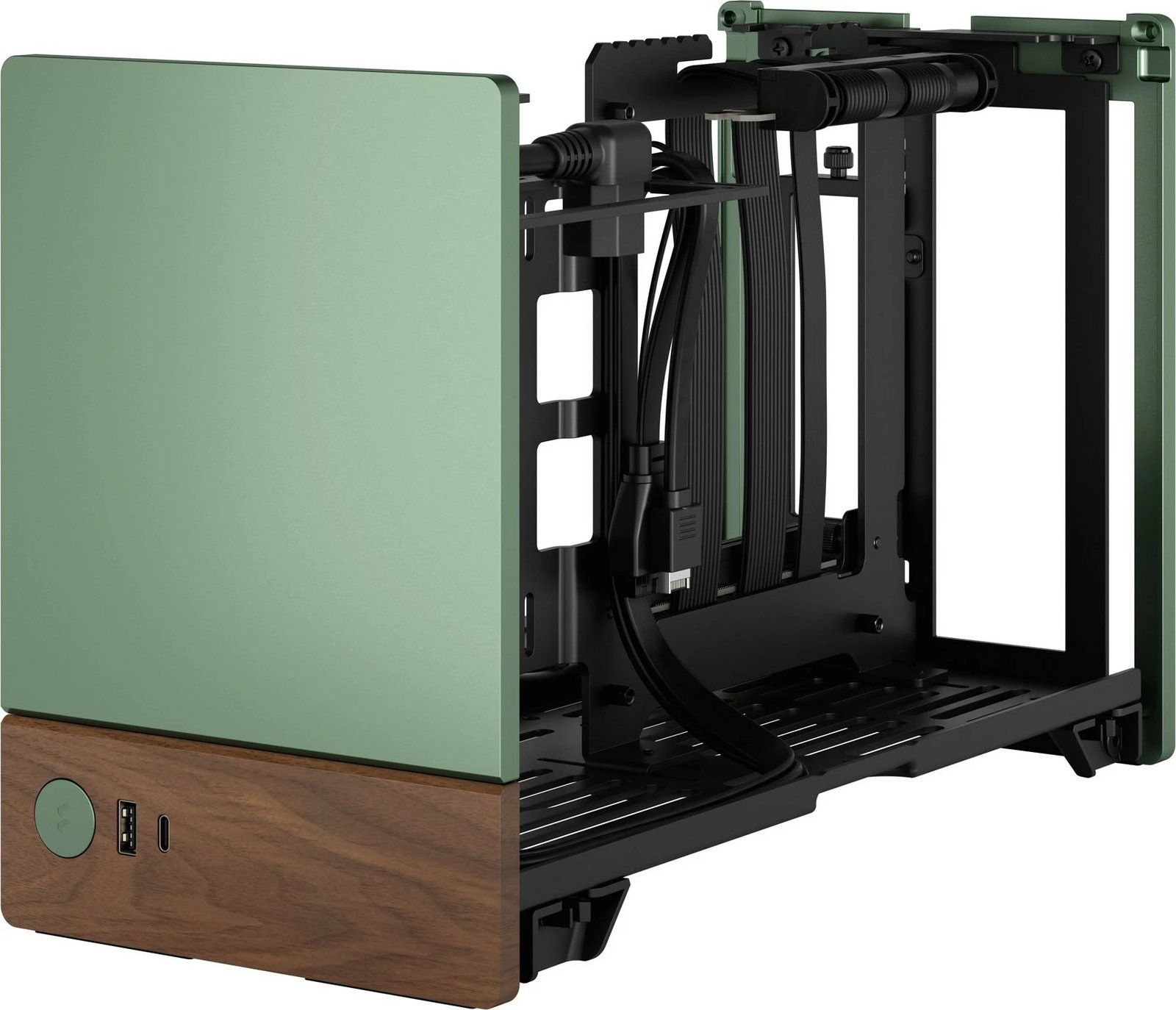 Kasë Fractal Design Terra Mini-ITX, alumini, arrë, jeshile Kasë Fractal Design Terra Mini-ITX, alumini, arrë, jeshile