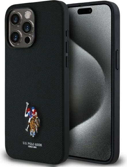 Mbështjellës U.S. Polo Assn. USHCP15XPEMK për iPhone 15 Pro Max 6.7", i zi