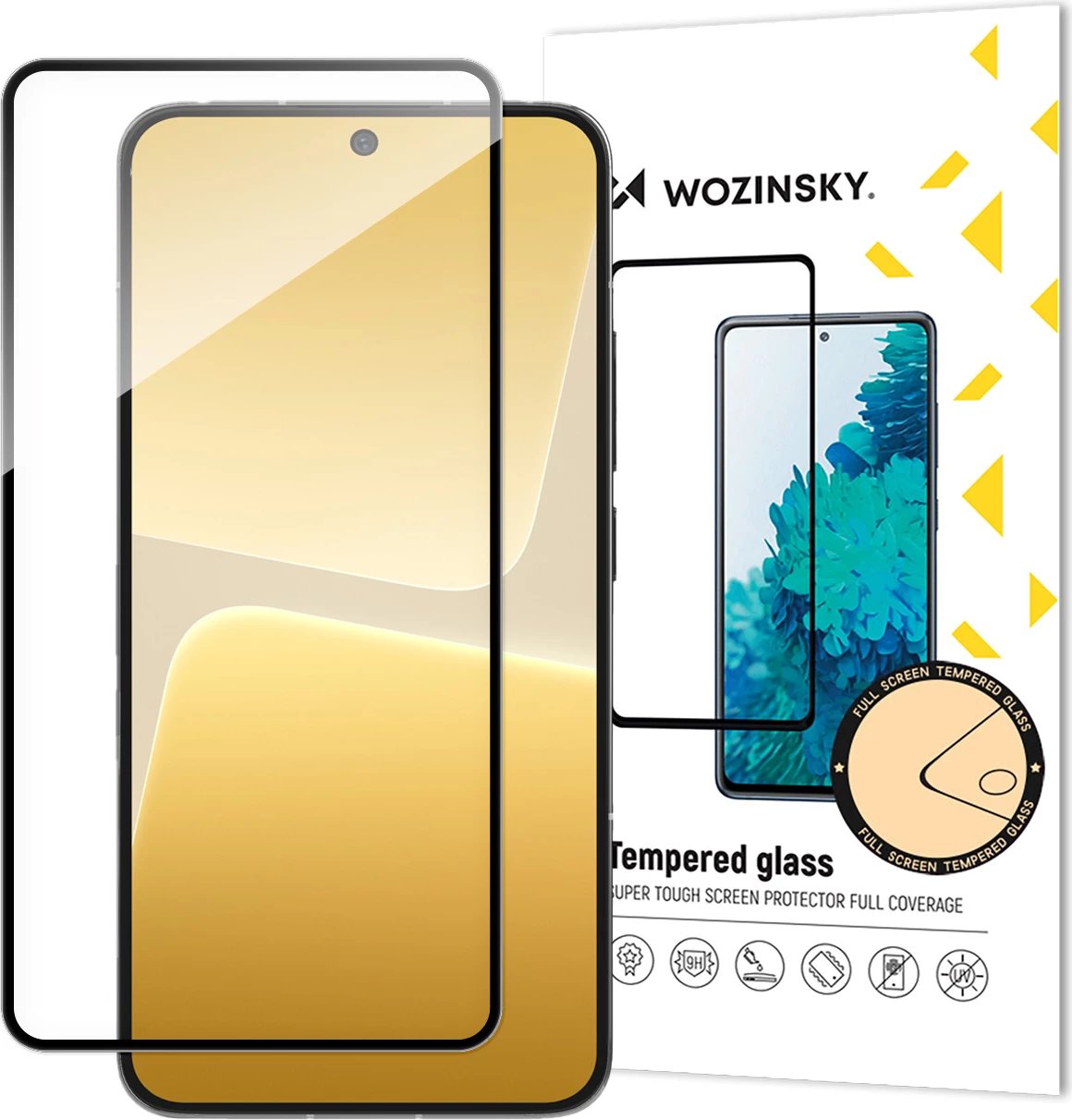 Xham i temperuar Wozinsky Full Glue për Xiaomi 13, i zi