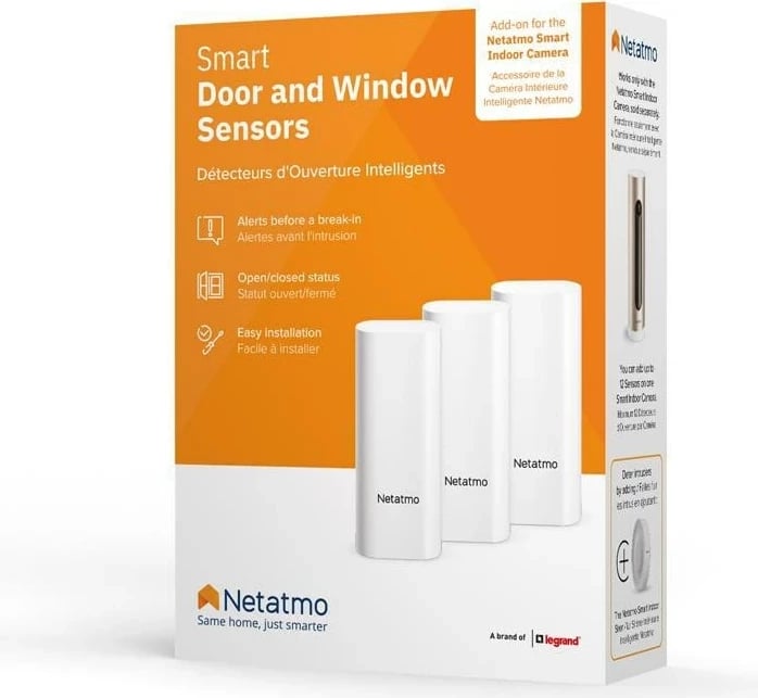 Sensorë dyer/dritare Netatmo DTG-EC, Wireless, të bardhë, set 3 copë