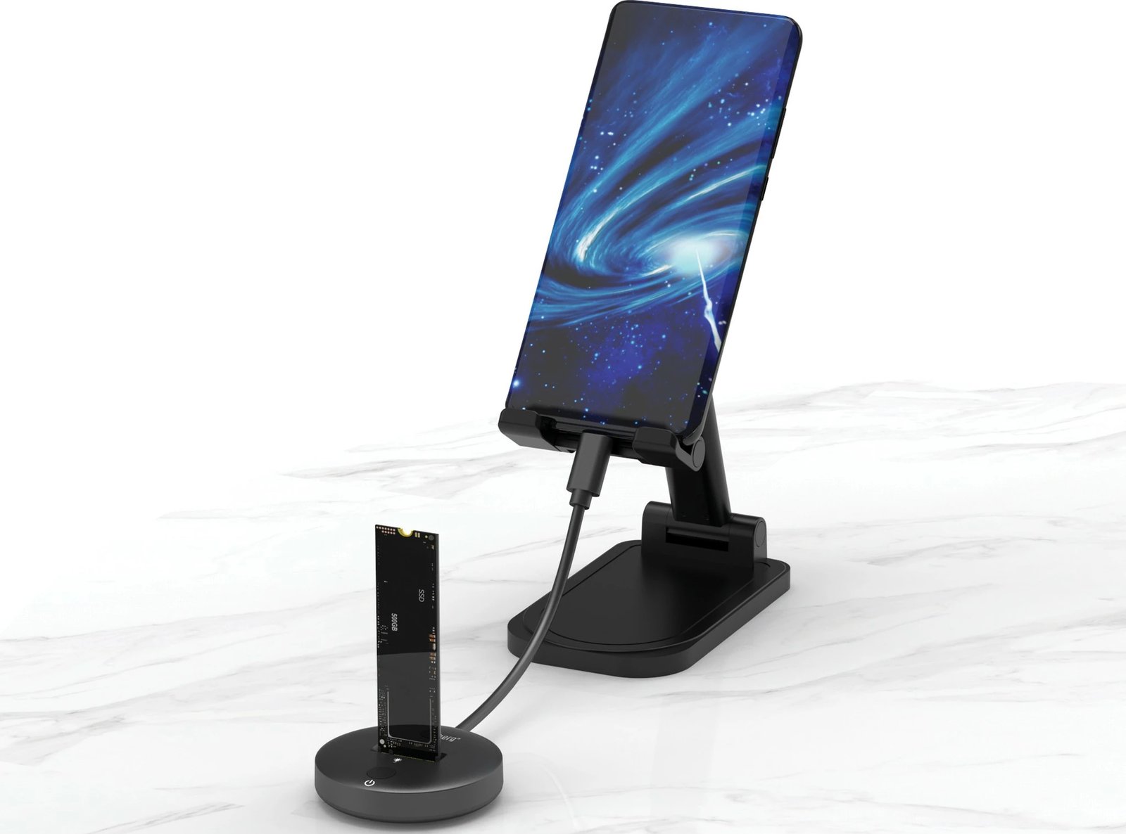Dock USB 3.2 Sandberg për SSD M.2+NVMe, 4 TB, USB Type-C, e zezë