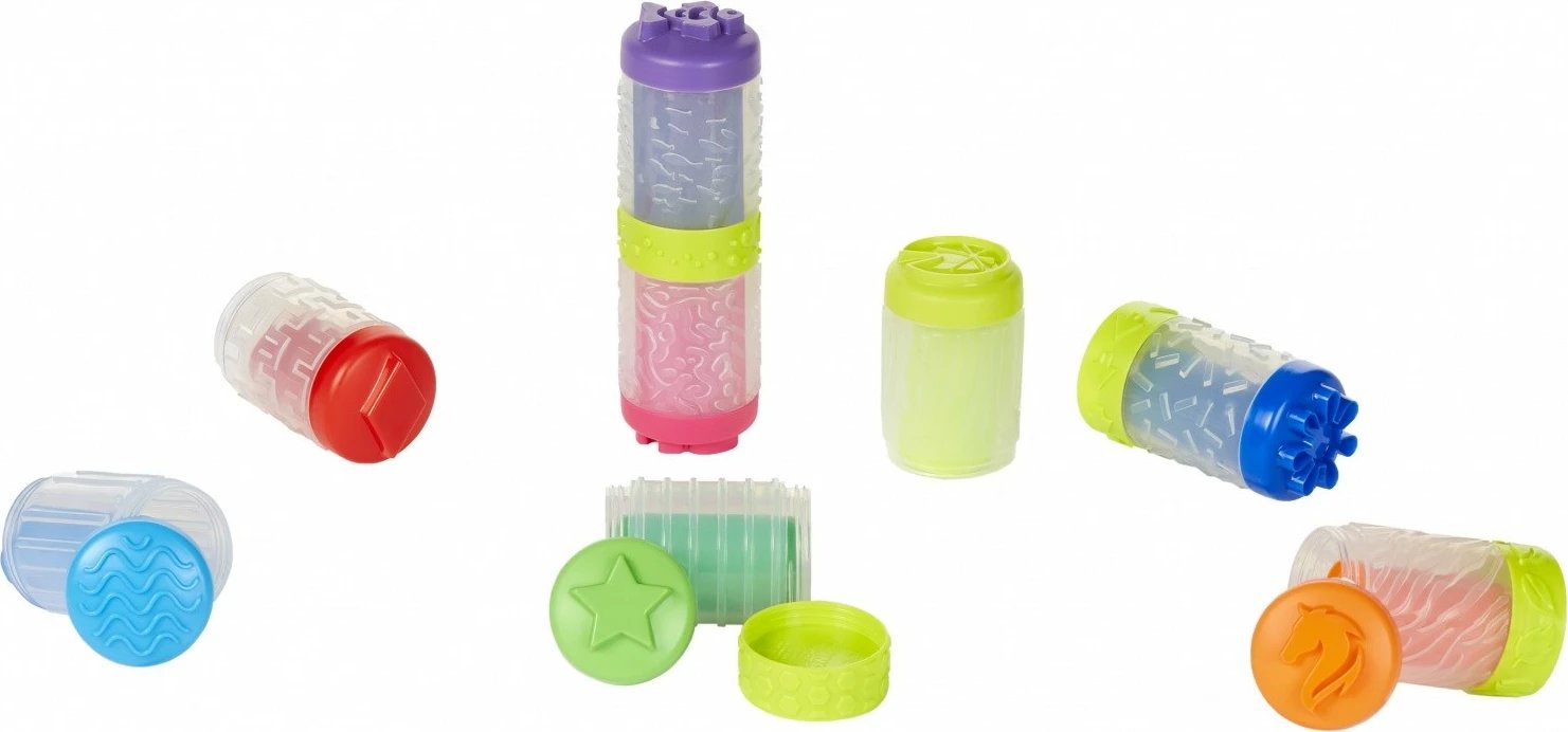 Set plasteline Wonder Factory Never Dry Dough Mega Box, MGA, 8 ngjyra, 25+ pjesë