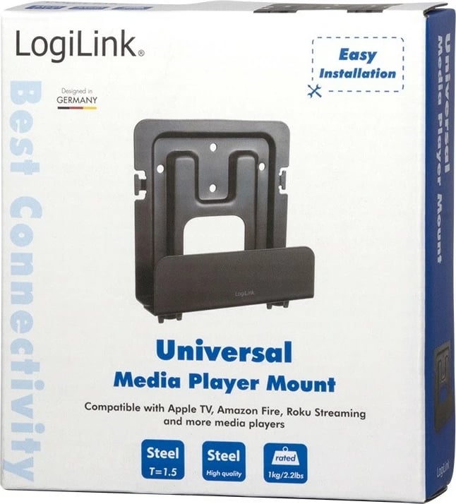 Mbajtës universal LogiLink BP0049 për media player, çelik, i zi