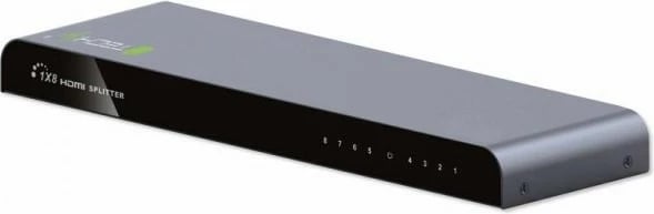 Splitter HDMI Techly 023998, 1 në 8, Ultra HD 4Kx2K, 3D, i zi