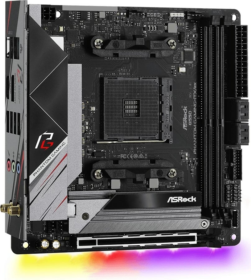 Pllakë amë ASRock B550 Phantom Gaming-ITX/a, AMD, Socket AM4, 64 GB, mini ITX