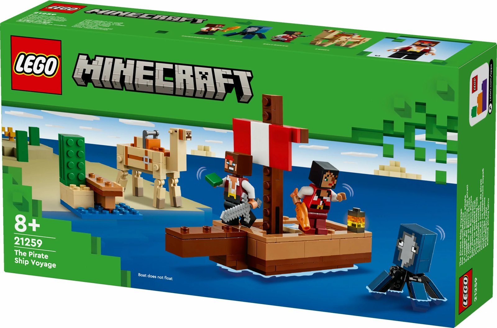 Set LEGO Minecraft 21259 Pirate Ship Voyage