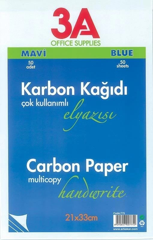 Letër karboni ARK 21x33cm, 50 fletë, Blu