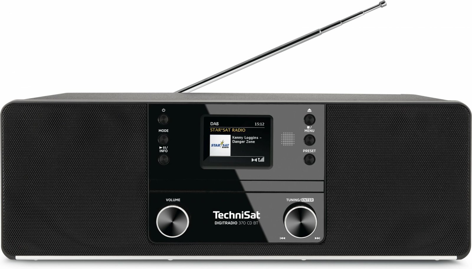 Radio TechniSat DigitRadio 370 CD BT, Bluetooth, CD, e zezë