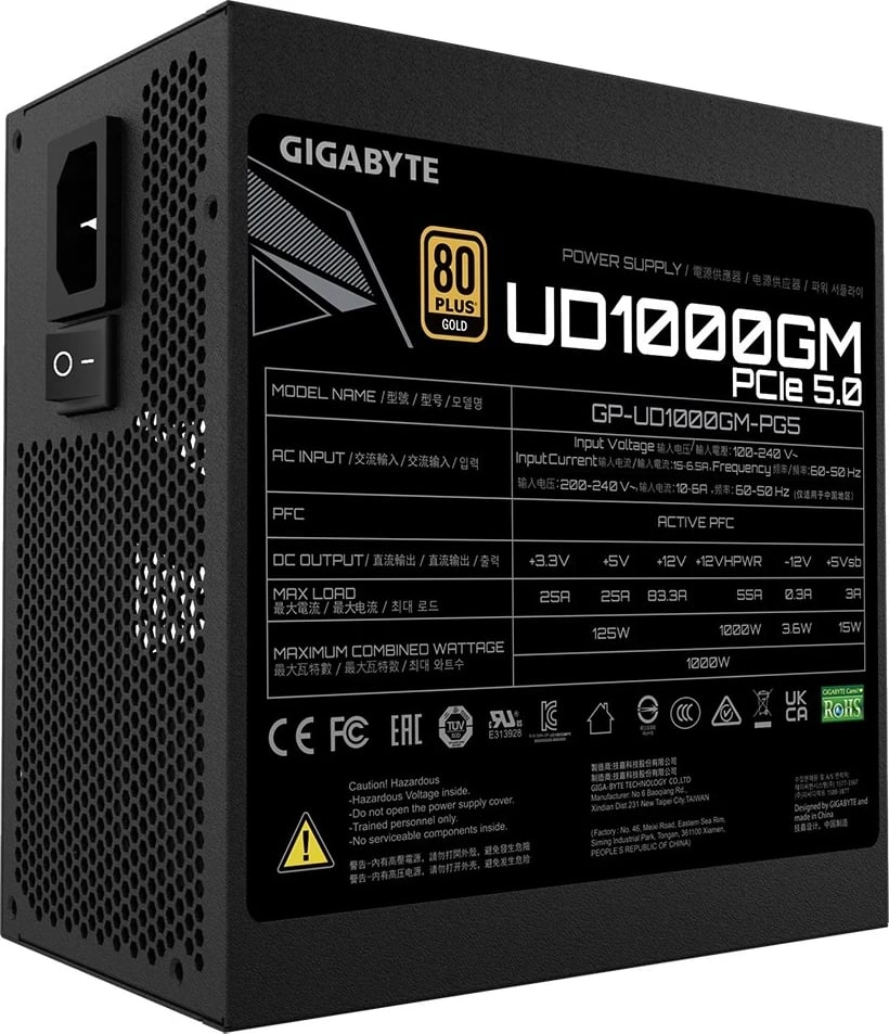 Furnizues energjie Gigabyte GP-UD1000GM PG5, 1000W, i zi