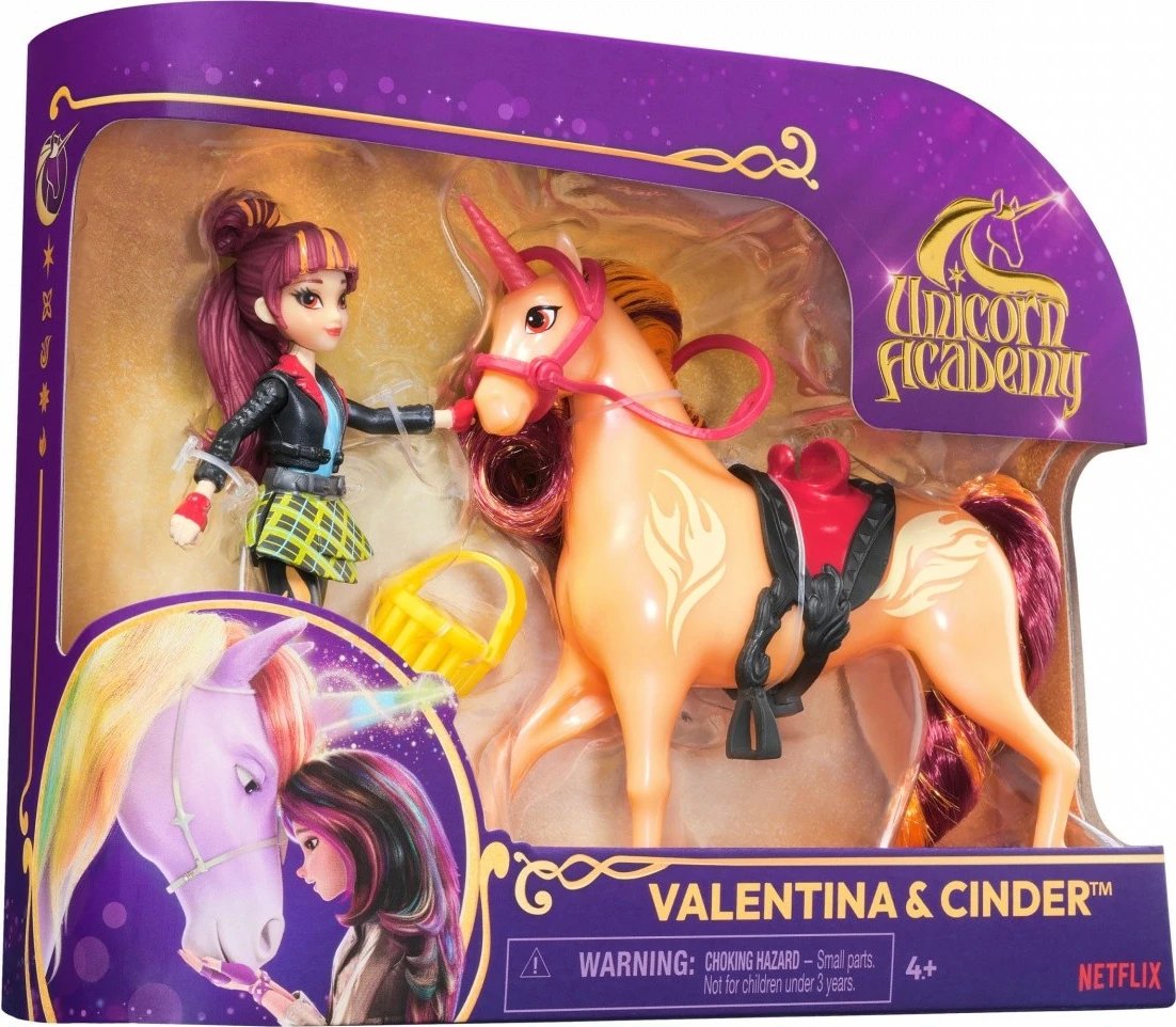 Set figurina Unicorn Academy Spin Master 6071175, Ava dhe Leaf, 11 cm + 13 cm, për vajza