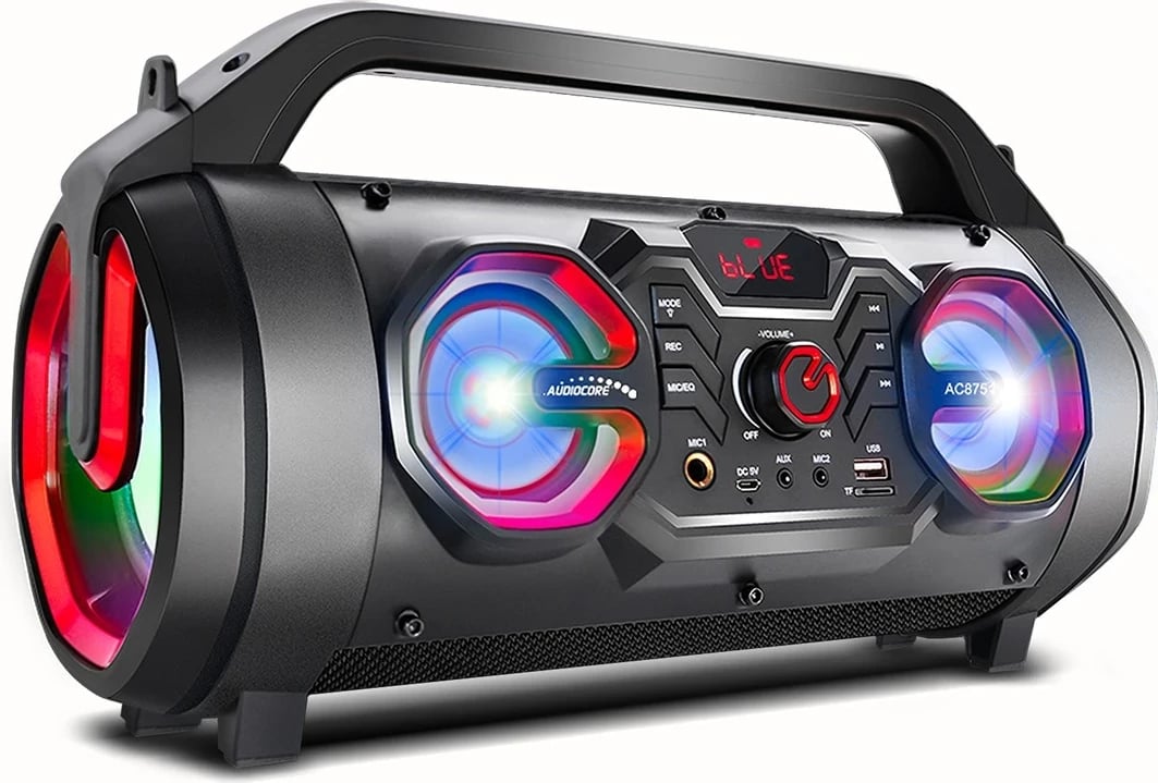 Boks portativ AUDIOCORE AC875, bluetooth 5.0, FM Radio, 2000mAh, i zi
