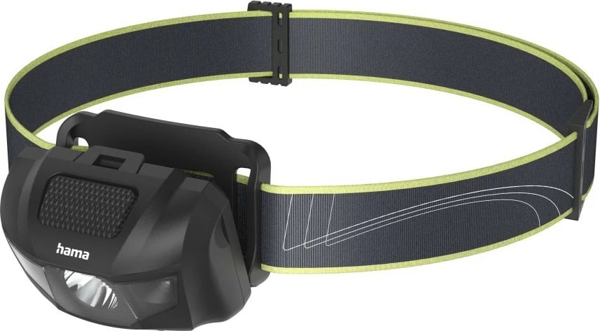 Fener koke, Hama HL200, 200 lm, 4 mënyra drite, IP44, me bateri AAA, e zezë