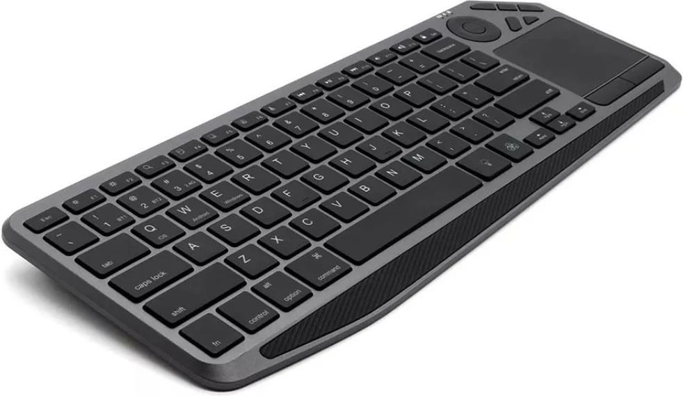 Tastierë wireless Techly 365375 me touchpad, Bluetooth/2.4GHz, LED, e zezë/gri