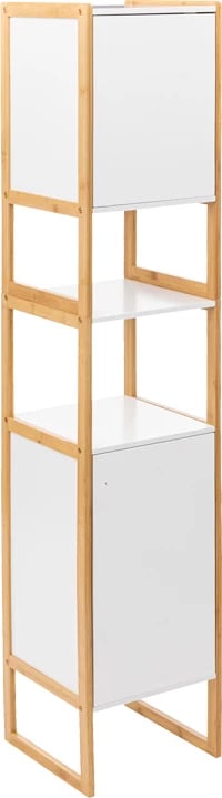 Kabinet kolonë për mur Derfen, ngjyrë bardhë-natyrale, 33x33x170cm