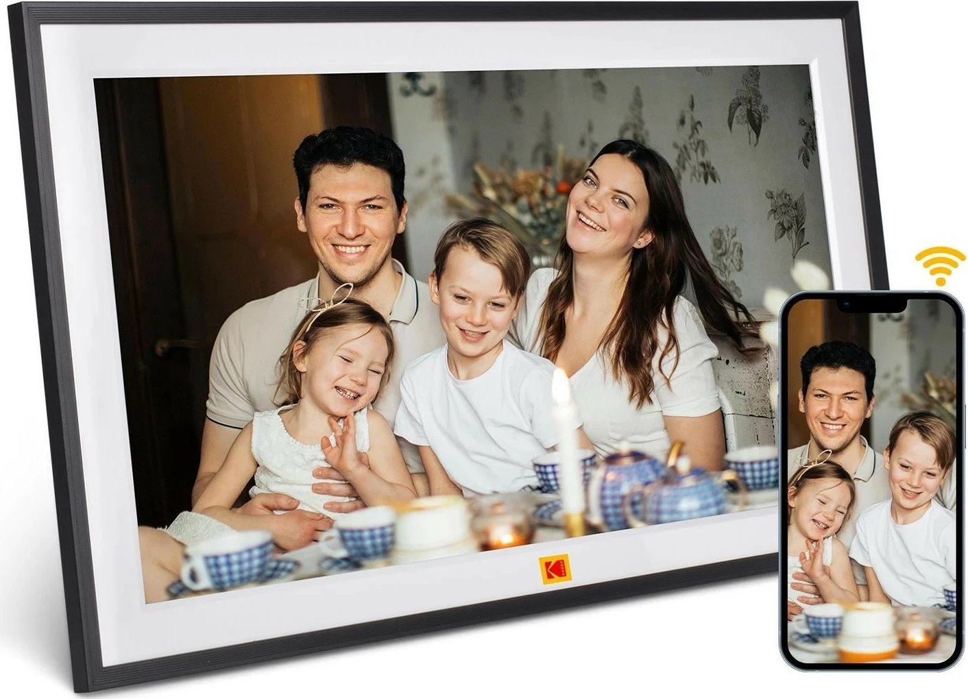 Kornizë digjitale Kodak RCF-1561P, 32GB, WiFi, FHD, USB-C, e zezë