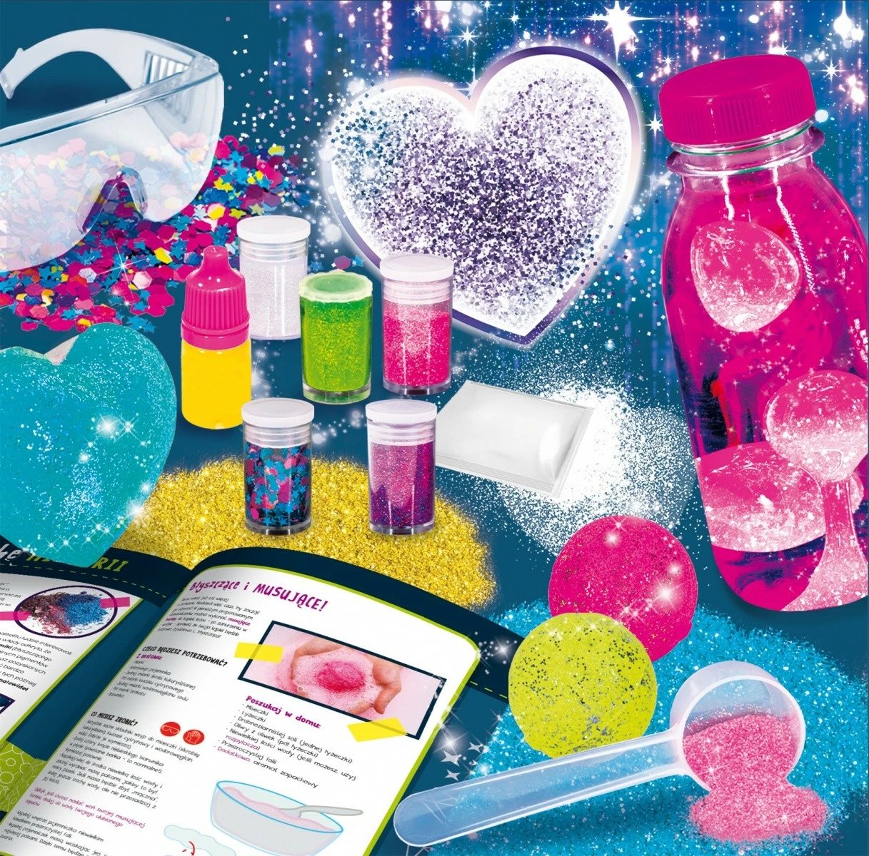 Set eksperimental Im A Genius Manufaktura Glitter Lisciani për vajza, 8+ vjeç