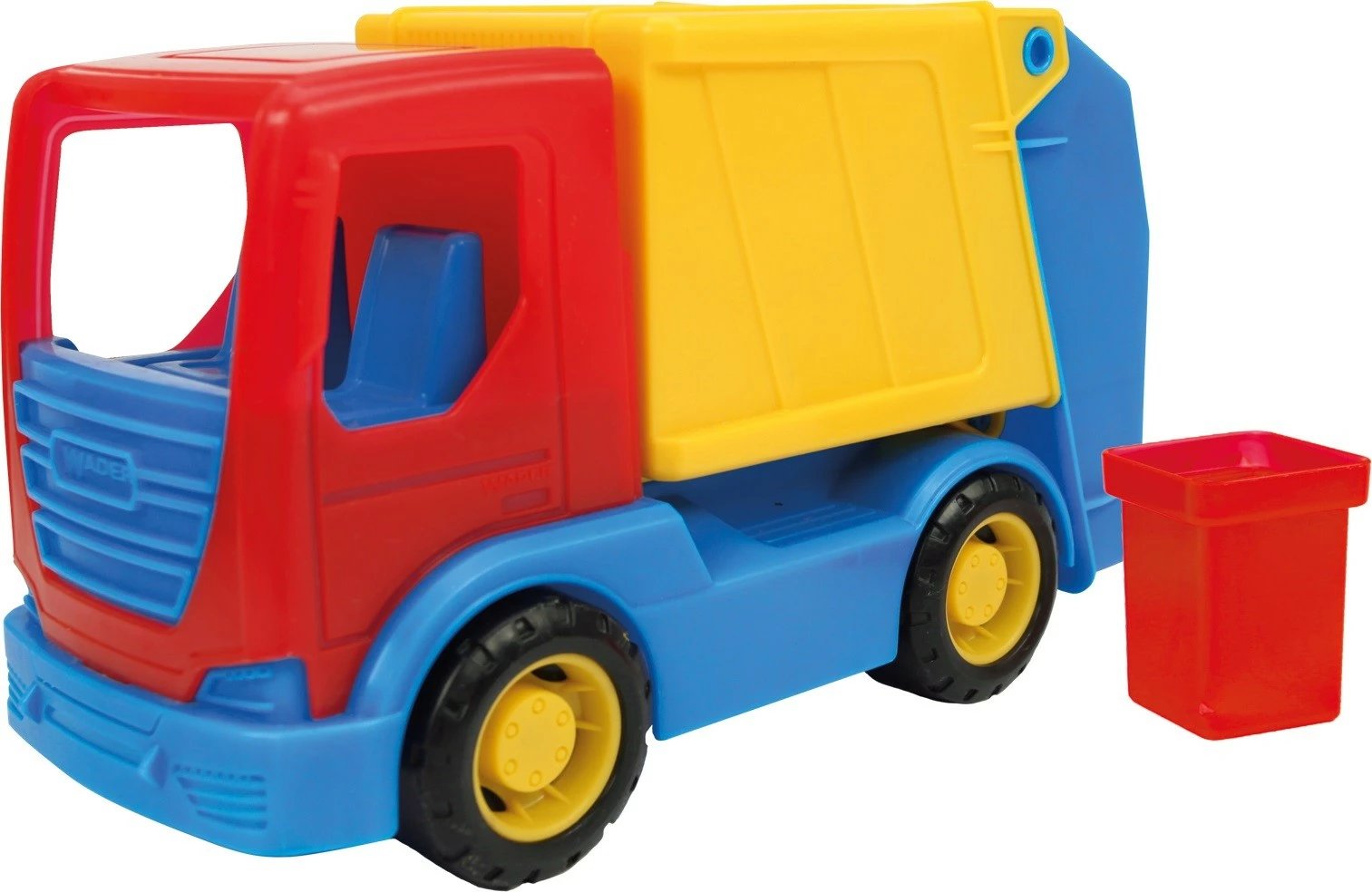 Kamion lodër Wader Tech Truck Garbage Truck, plastikë, 26 cm, blu/kuq/e verdhë
