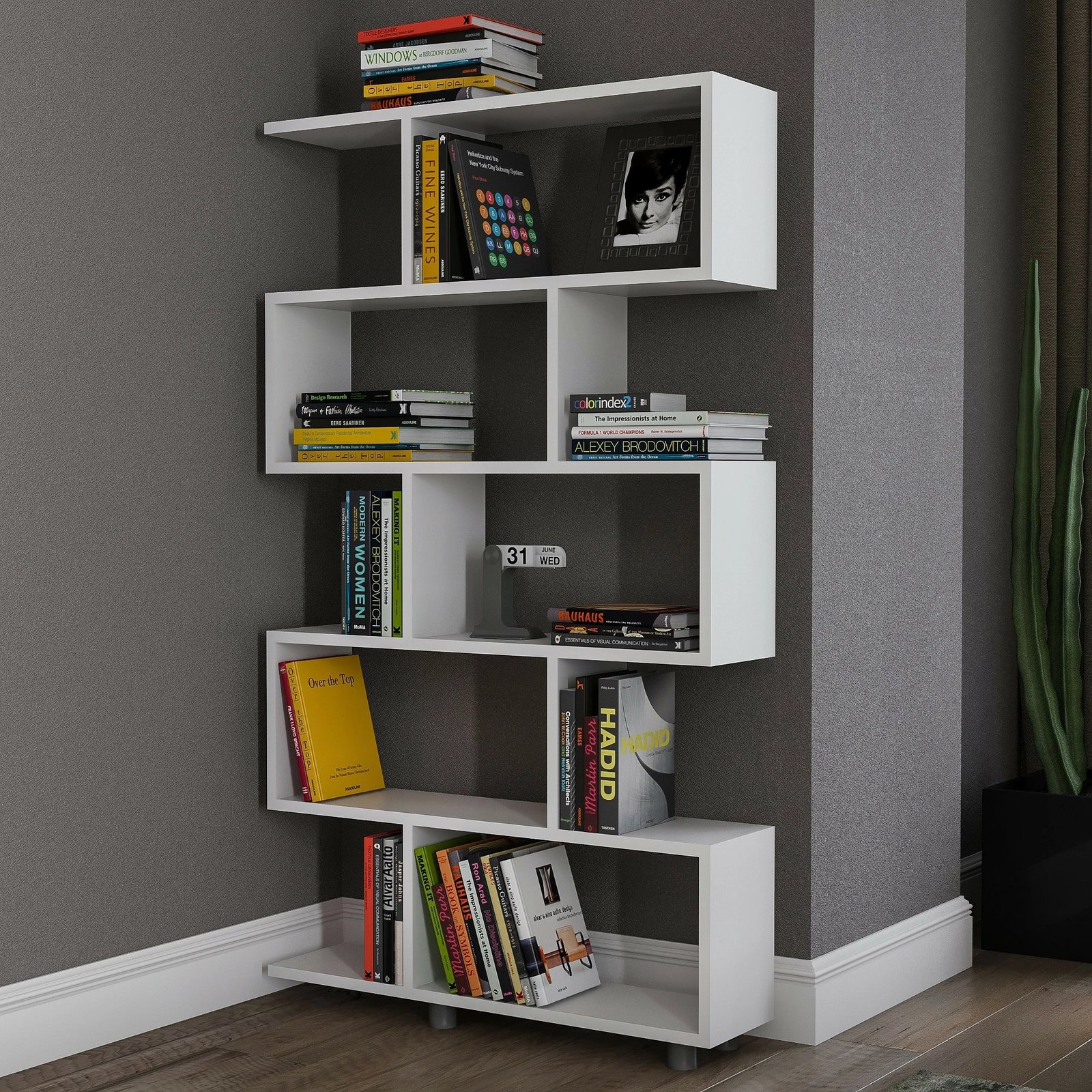 Raft librash Hanah Home, Elif, i bardhë