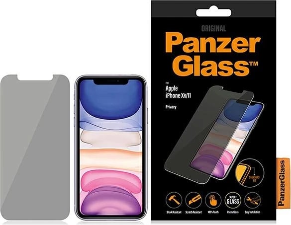 Mbrojtës ekrani PanzerGlass Standard Fit Privacy për iPhone XR/11, xham i temperuar