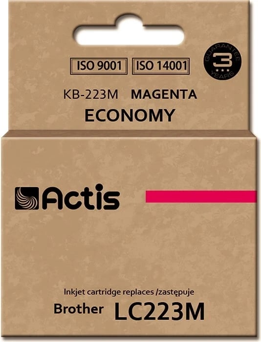 Bojë zëvendësese Actis KB-223M ink për Brother LC223M, 10ml, vjollcë