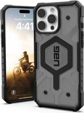 Mbështjellës UAG Pathfinder Clear MagSafe për iPhone 16 Pro Max, gjysmë-transparent