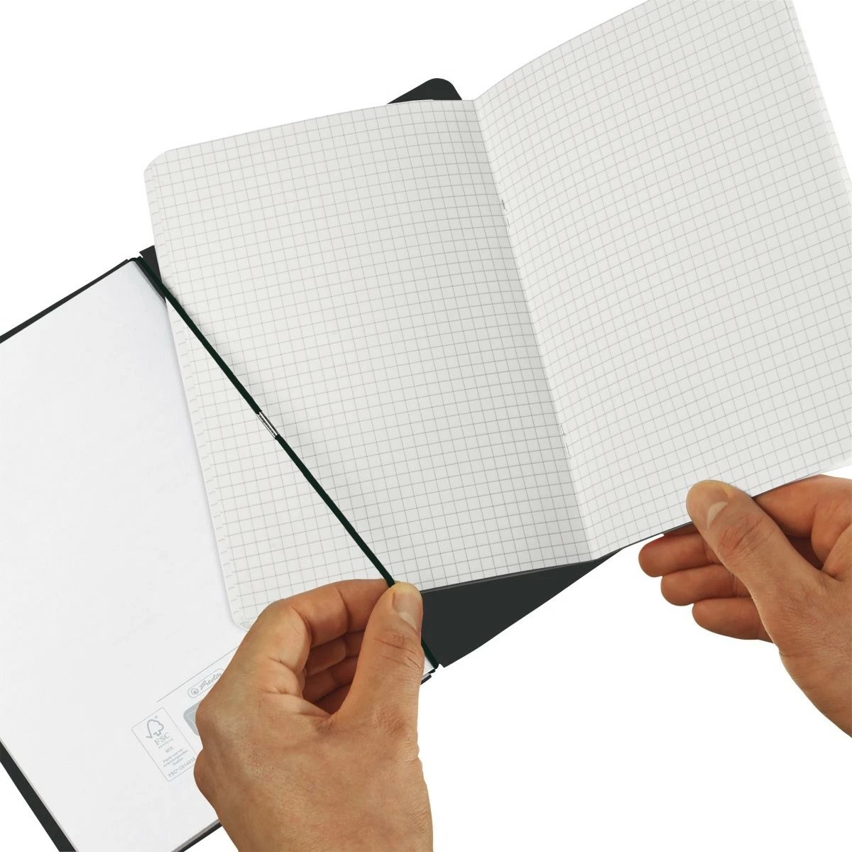 Fletore herlitz Notizheft flex A6, 40 faqe, lëkurë sintetike, taupe