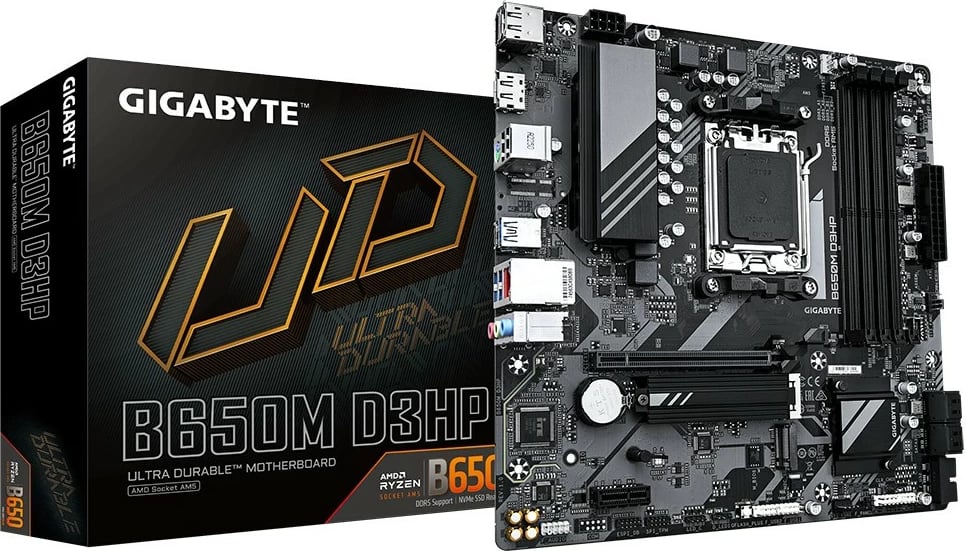 Pllakë amë Gigabyte B650M D3HP, B650, AM5, mATX, DDR5