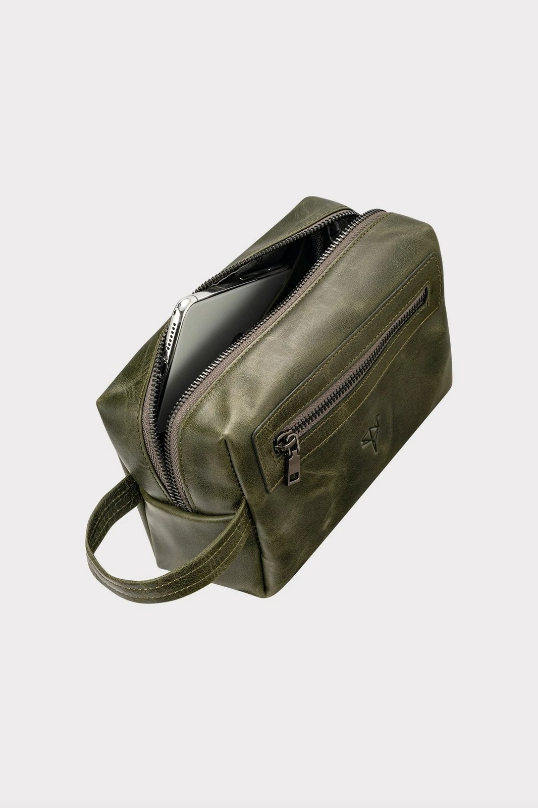 Çantë dore lëkure, ngjyrë e gjelbër, Zoozie Bags Boston Crazy