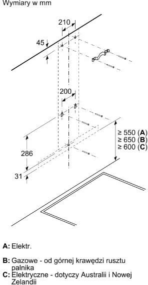 Aspirator kuzhine Bosch DWB66BC60, i integruar, 60 cm, i zi