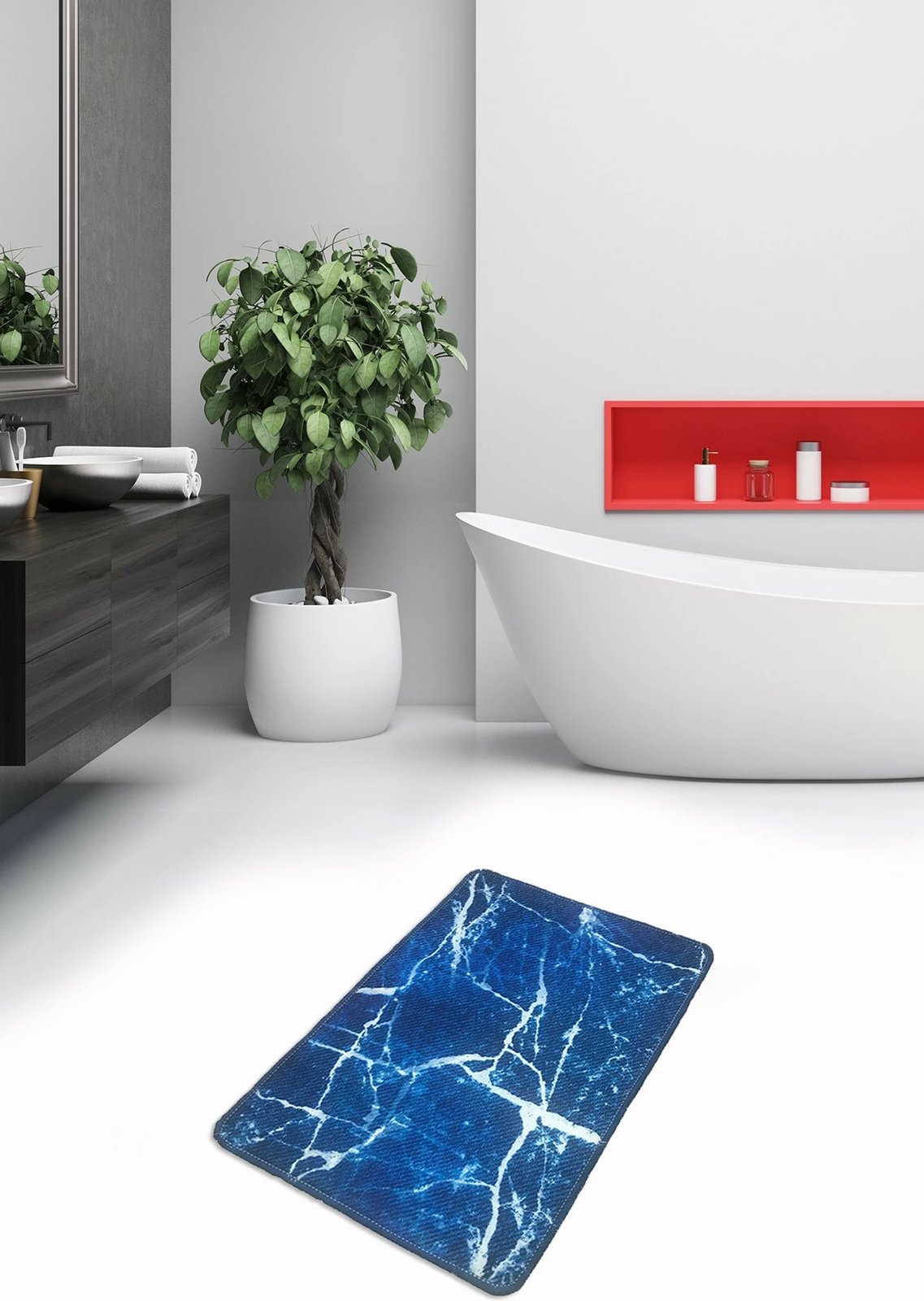 Tapet për banjo Mijölnir, ngjyrë denim, Djt