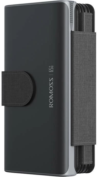 Powerbank Romoss SPB30-171-2133H, 30000mAh, 65W, me panele diellore, e zezë