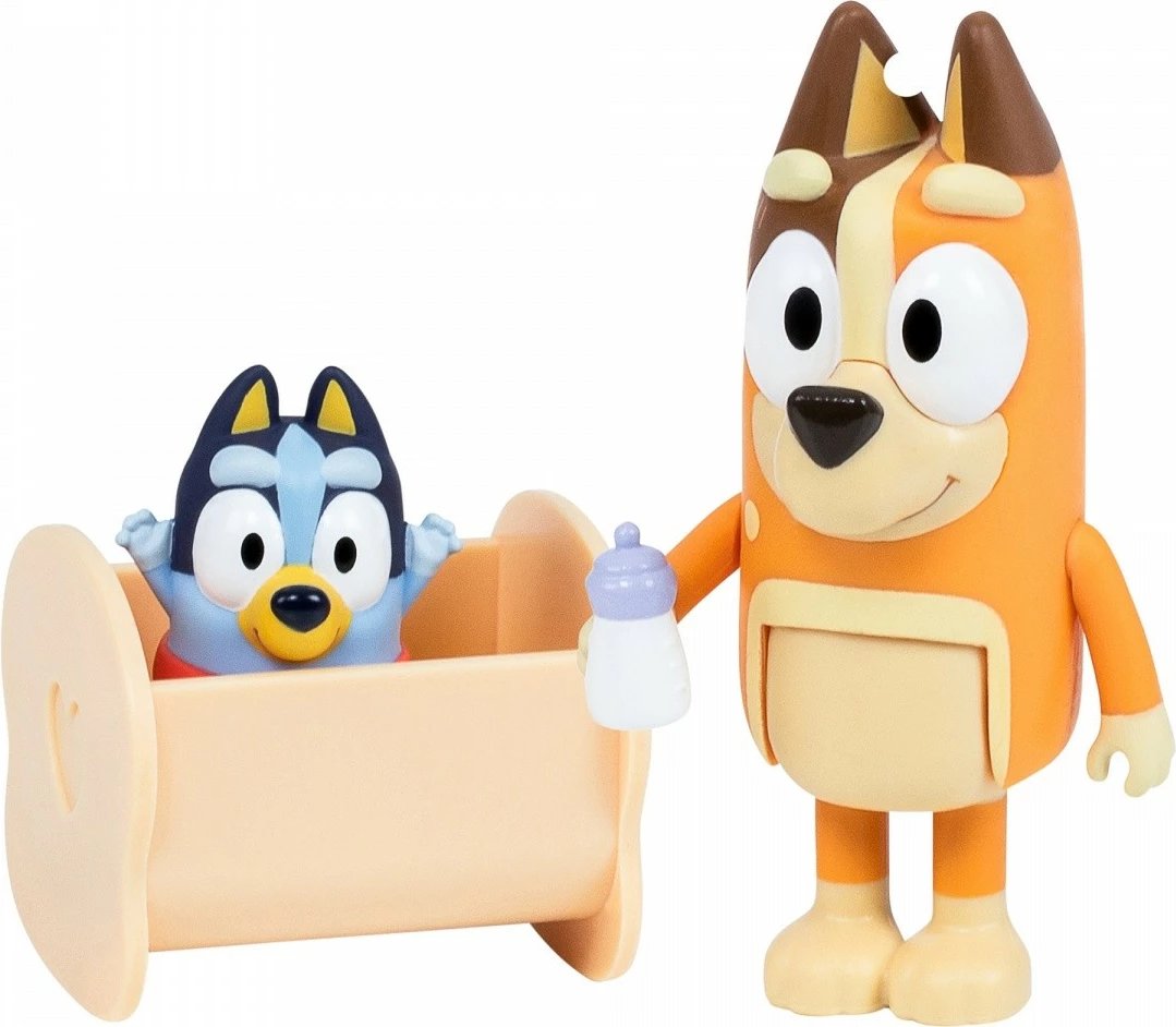 Set figurina Bluey Tm Toys BLU17616 Baby Bluey dhe Chilli, plastikë, 2 copë