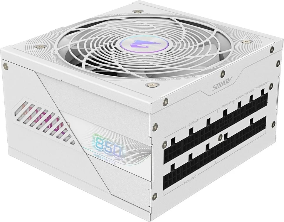 Furnizues energjie Gigabyte AORUS ELITE P850W ICE, PCIe 5.0, 80 PLUS Platinum, i bardhë