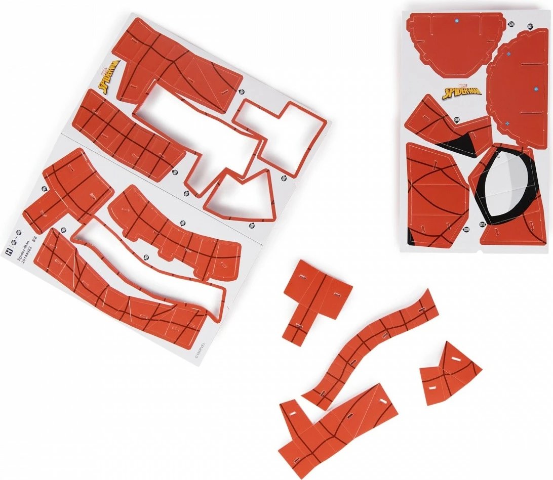 Puzzle 4D Spin Master Spider-Man Maskë, 82 pjesë, plastikë, kuqe