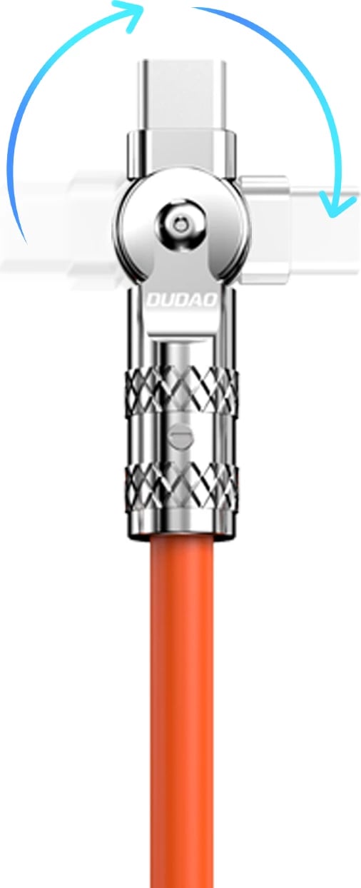 Kabllo karikimi Dudao L24CL USB-C në Lightning, 1m, 30W, portokalli