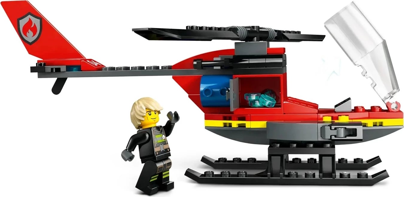 Helikopter i zjarrfikësve LEGO City 60411, 85 pjesë