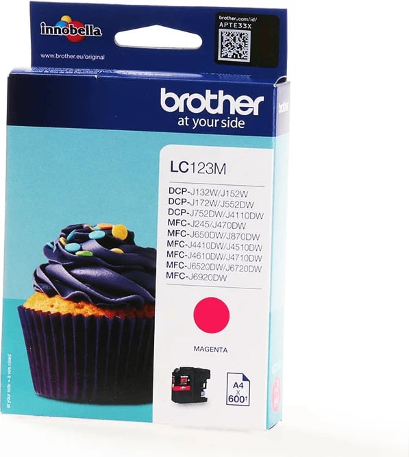 Kartrixh boje, Brother, LC123M, 5.9 ml, 600 faqe, magenta