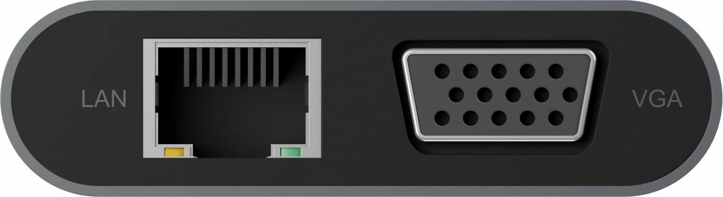 Kasë dokimi IcyBox IB-DK4040-CPD, USB Type-C, HDMI/VGA, anthracite/black