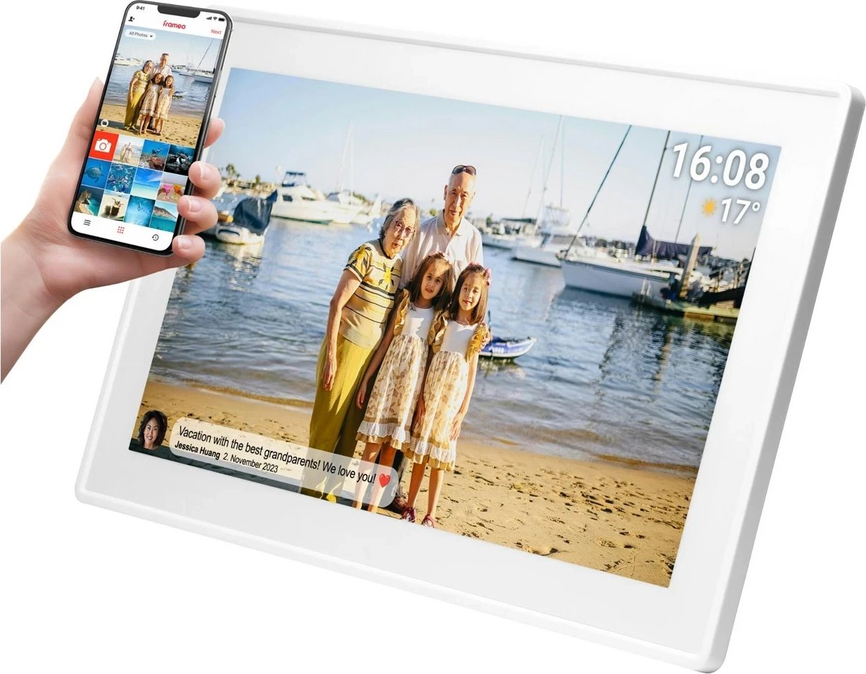 Kornizë digjitale për foto Denver PFF-1515W, 15.6", 16 GB, Wi-Fi, E bardhë
